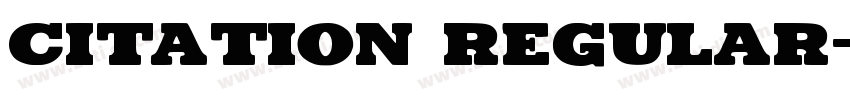Citation Regular字体转换